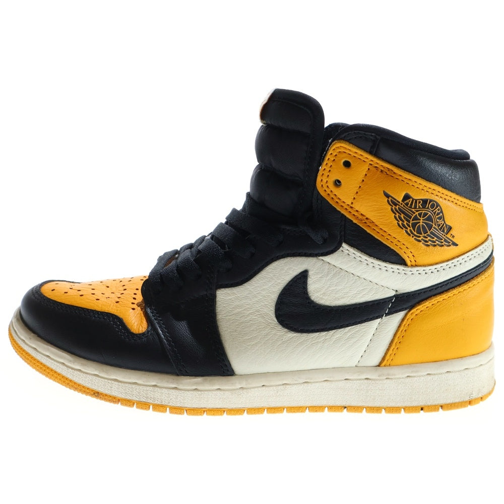 NIKE(ナイキ) AIR JORDAN1 RETRO HIGH OG エアジョーダン1 タクシー ハイカットスニーカー イエロー US7.5/25.5cm 555088-711