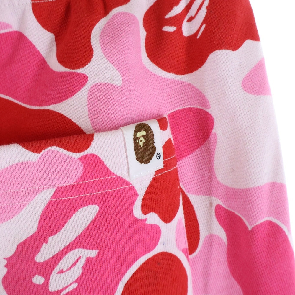 A BATHING APE(アベイシングエイプ) Camo shark Sweat Regular Fit Sweat Pants カモ シャーク レギュラー フィット スウェットパンツ ピンク 001PTL301011M
