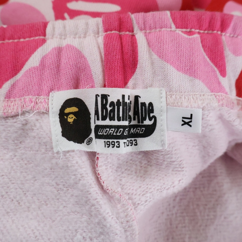 A BATHING APE(アベイシングエイプ) Camo shark Sweat Regular Fit Sweat Pants カモ シャーク レギュラー フィット スウェットパンツ ピンク 001PTL301011M