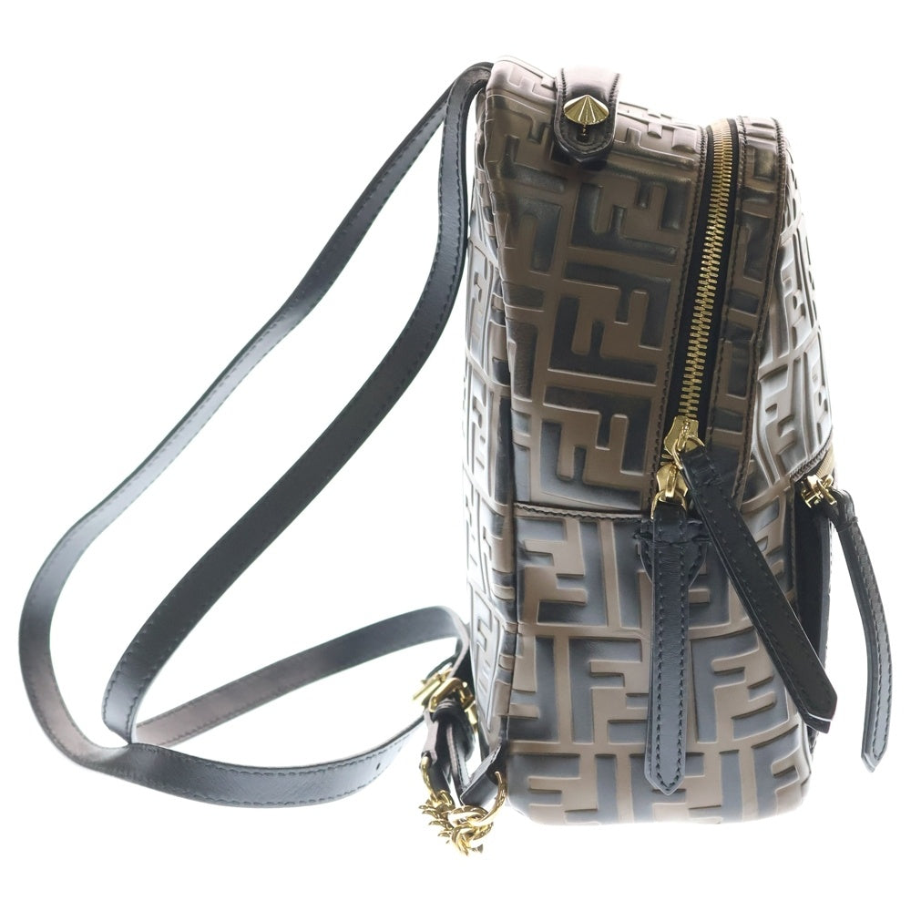 FENDI(フェンディ) ズッカ バイザウェイ レザー バックパック ブラウン