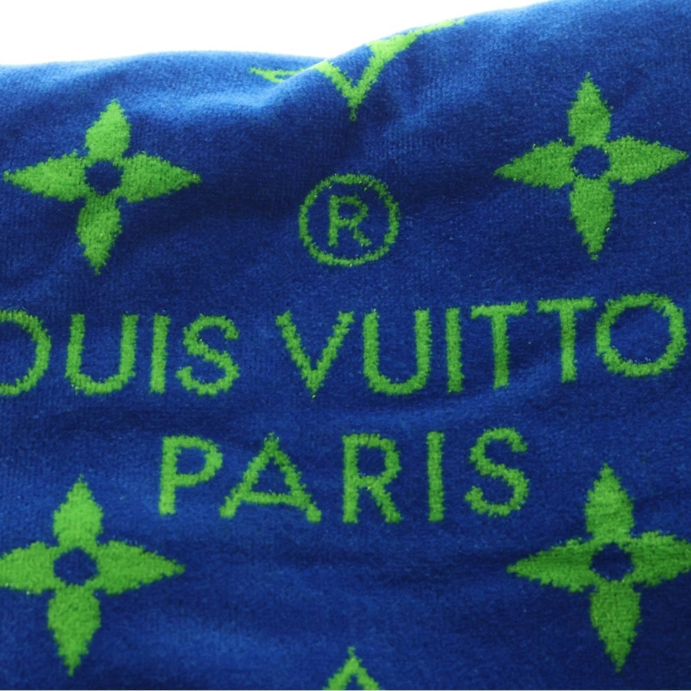 LOUIS VUITTON(ルイヴィトン) ドラドゥバン モノグラム コットン ビーチタオル ノベルティ ブルー/グリーン BS1220 R96092
