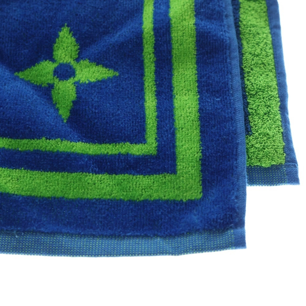 LOUIS VUITTON(ルイヴィトン) ドラドゥバン モノグラム コットン ビーチタオル ノベルティ ブルー/グリーン BS1220 R96092