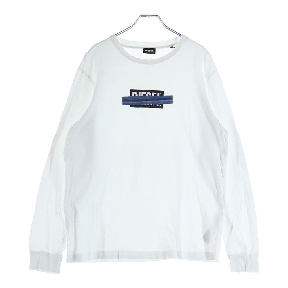 DIESEL(ディーゼル) フロントロゴプリント 長袖Tシャツ ホワイト A01038