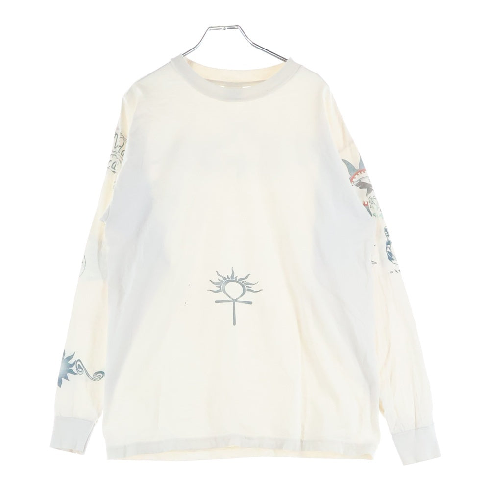 VINTAGE(ヴィンテージ) 90s DENNIS RODMAN TATTOO L/S TEE デニス ロッドマン タトゥー プリント クルーネック ロングスリーブ 長袖Tシャツ カットソー ホワイト