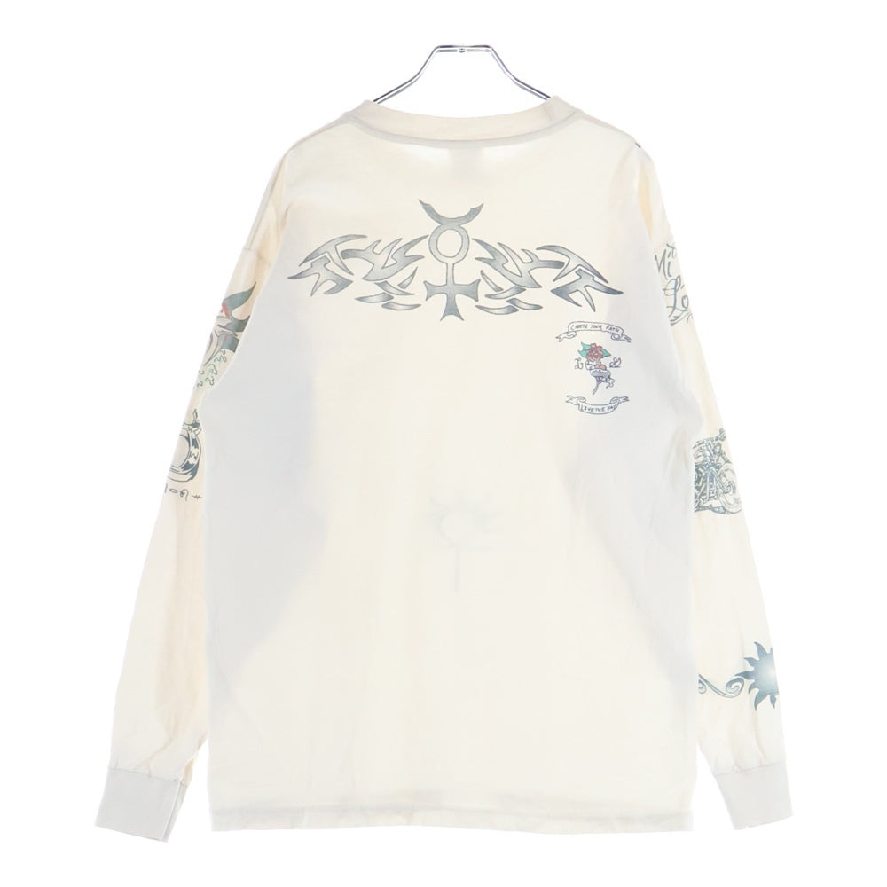 VINTAGE(ヴィンテージ) 90s DENNIS RODMAN TATTOO L/S TEE デニス ロッドマン タトゥー プリント クルーネック ロングスリーブ 長袖Tシャツ カットソー ホワイト