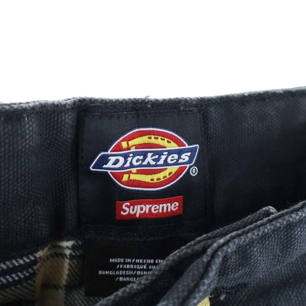 SUPREME(シュプリーム) 24AW ×DICKIES FLANNEL LINED CARGO PANT ディッキーズ フランネルラインドカーゴパンツ ブラック