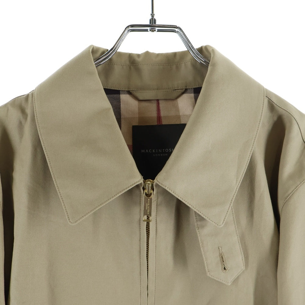 MACKINTOSH(マッキントッシュ) 裏地チェック柄 コットン ジップアップ ジャケット ブルゾン ベージュ G1F60-700-43