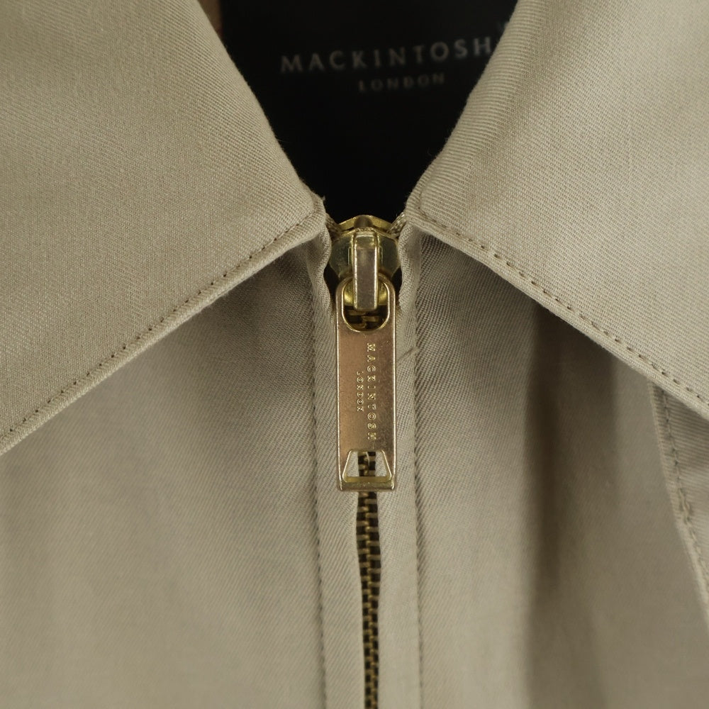 MACKINTOSH(マッキントッシュ) 裏地チェック柄 コットン ジップアップ ジャケット ブルゾン ベージュ G1F60-700-43