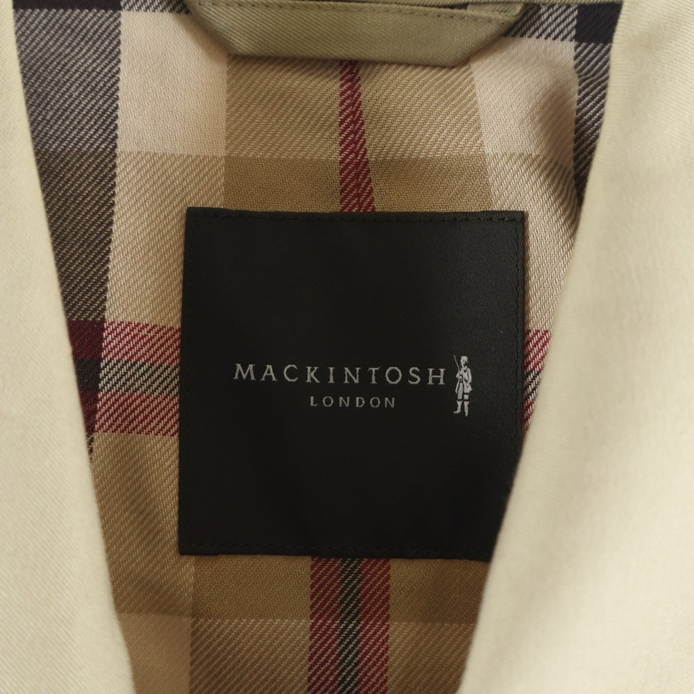 MACKINTOSH(マッキントッシュ) 裏地チェック柄 コットン ジップアップ ジャケット ブルゾン ベージュ G1F60-700-43