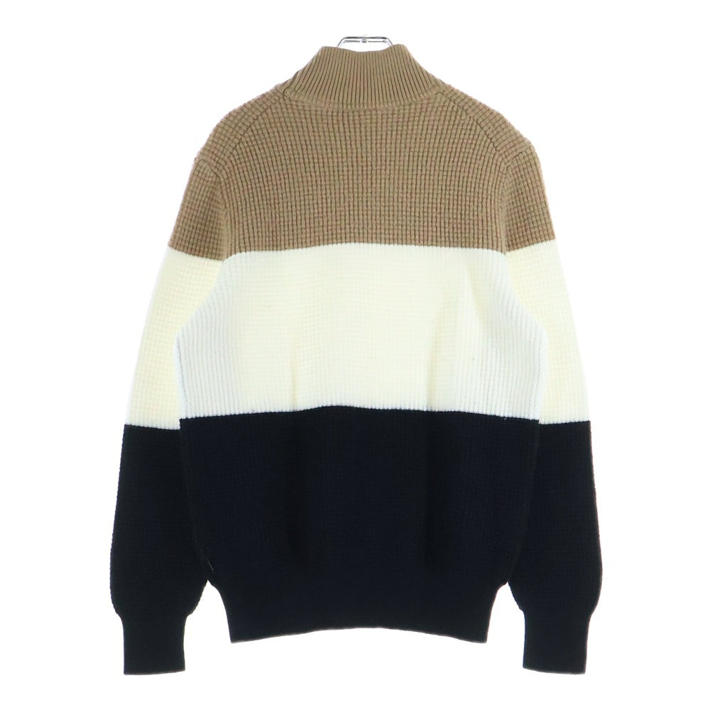 HUGO BOSS(ヒューゴボス) ストラクチャード コットン モックネック ニット セーター マルチ