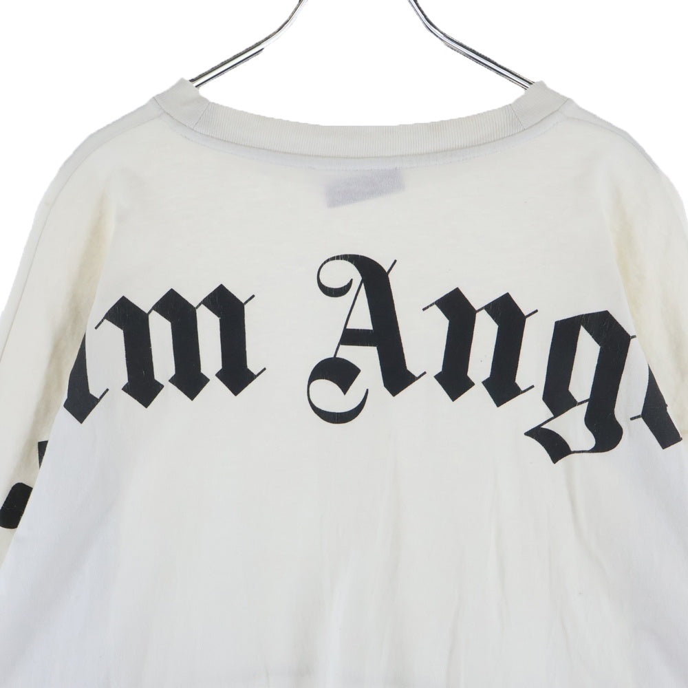 Palm Angels(パームエンジェルス) CLASSIC LOGO OVER TEE クラシックロゴプリント Tシャツ ホワイト PMAB001S19413007