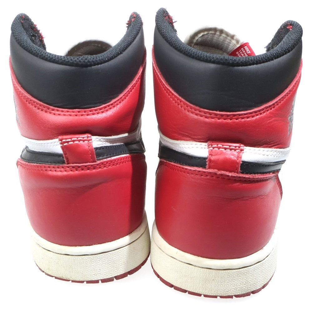 NIKE(ナイキ) 【観賞用 2015年製】AIR JORDAN 1 RETRO HIGH CHICAGO 555088-101 エアジョーダン1 シカゴ ハイスニーカー レッド/ホワイト US10.5/28.5cm