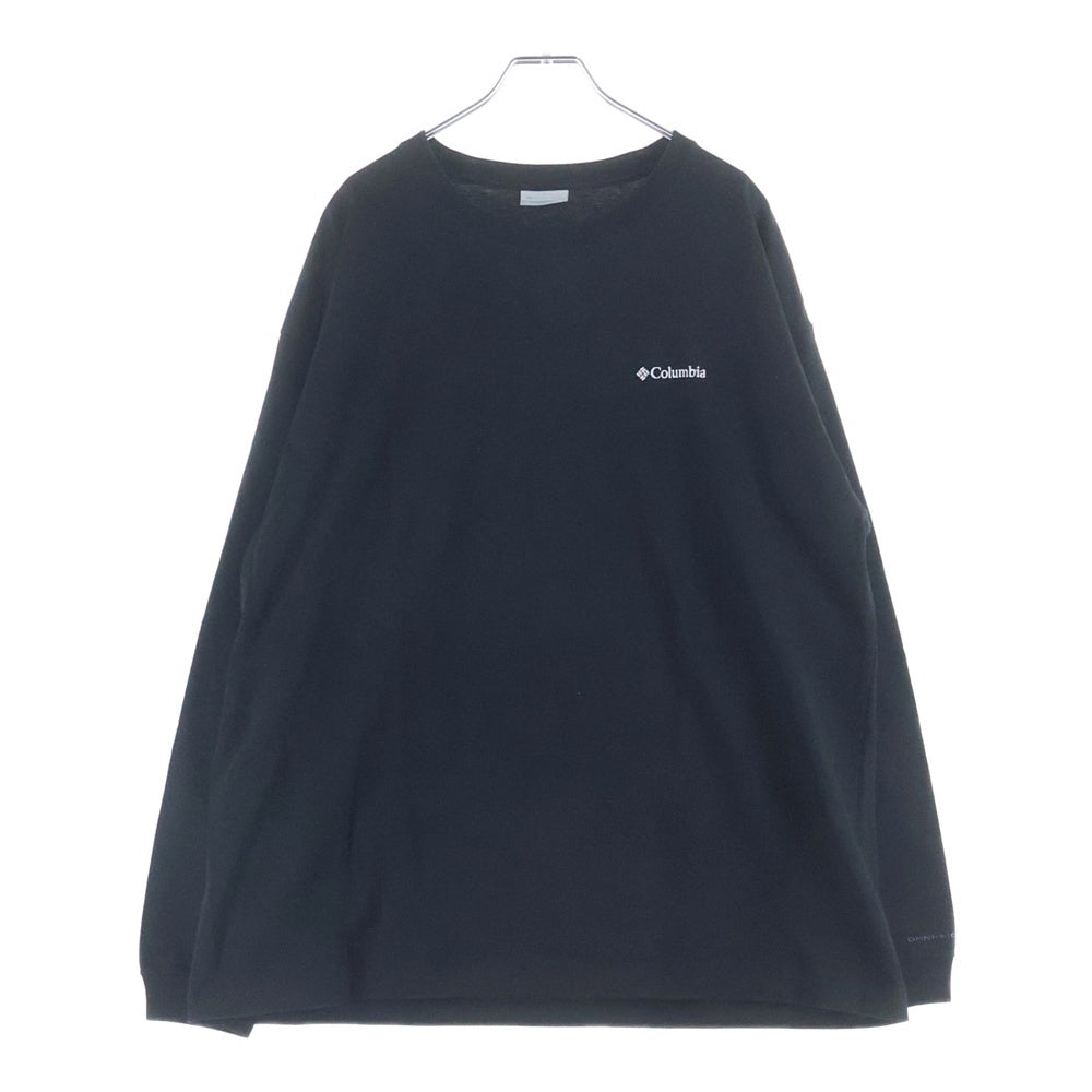 Columbia(コロンビア) ロゴプリント クルーネック長袖Tシャツ カットソー ブラック