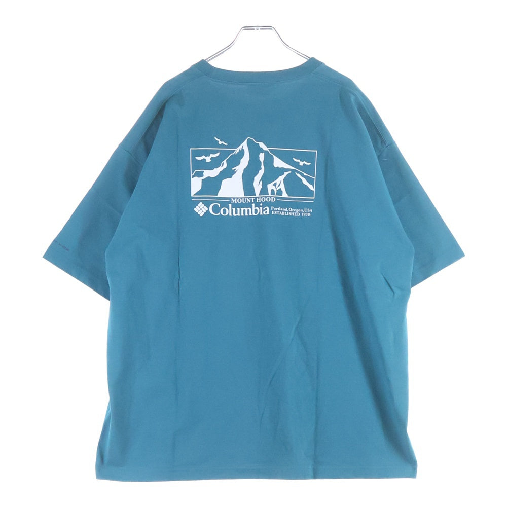 Columbia(コロンビア) バックマウンテン ロゴプリント クルーネック半袖Tシャツ カットソー グリーン
