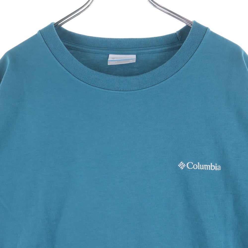 Columbia(コロンビア) バックマウンテン ロゴプリント クルーネック半袖Tシャツ カットソー グリーン