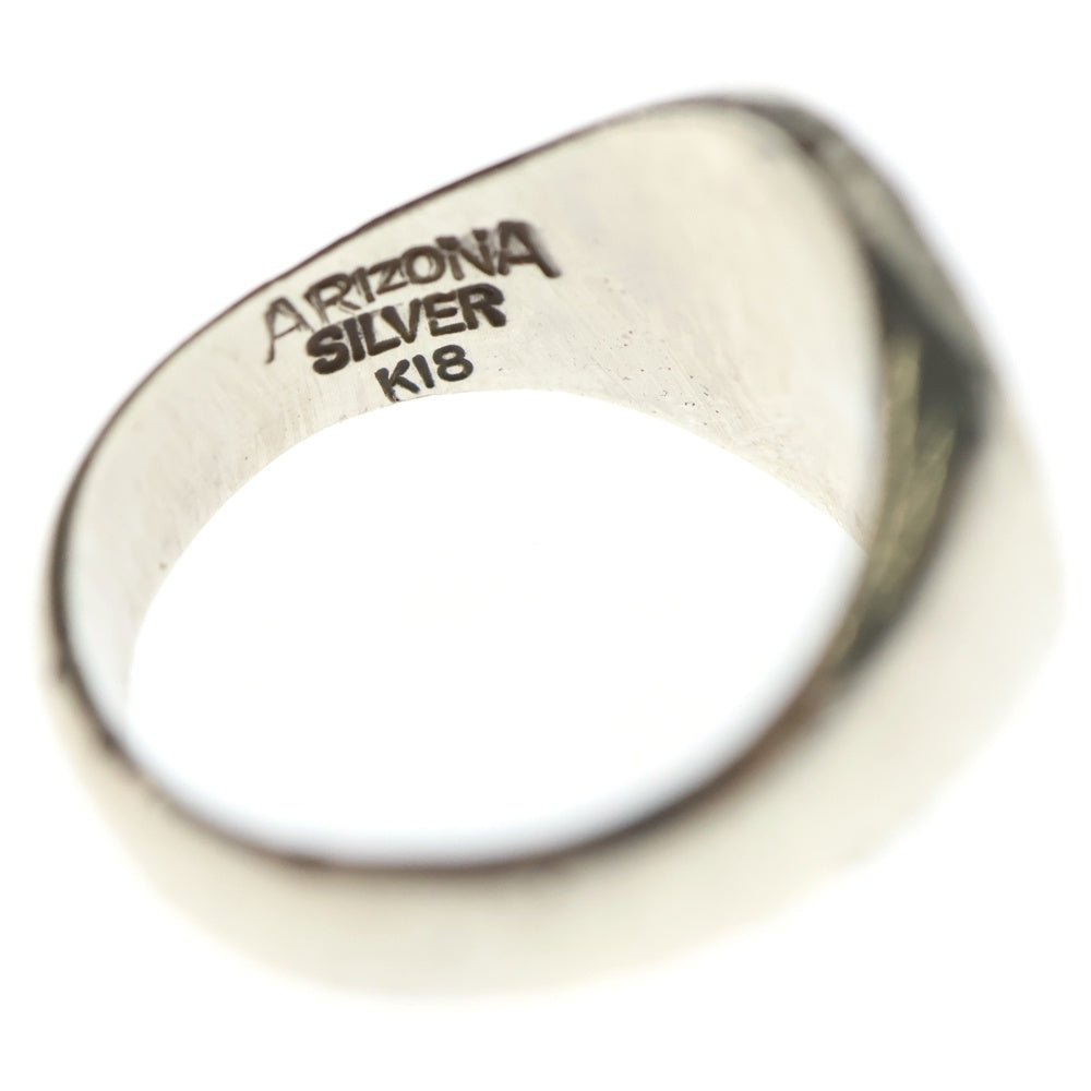 ARIZONA FREEDOM(アリゾナフリーダム) R-79a K18太陽神付き印台リング シルバー/ゴールド