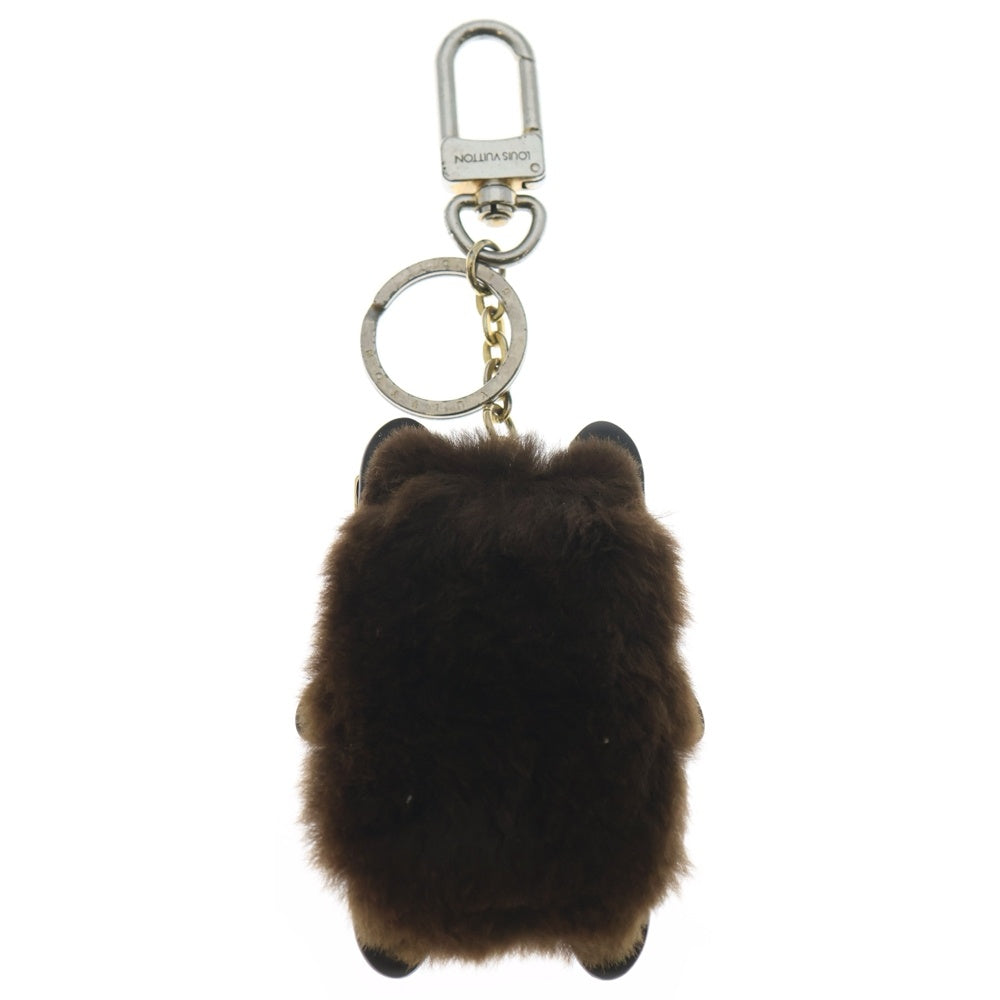 LOUIS VUITTON(ルイヴィトン) モノグラムキャンバス ビジューサック ワイルドファー キーホルダー チャーム ブラウン M68451