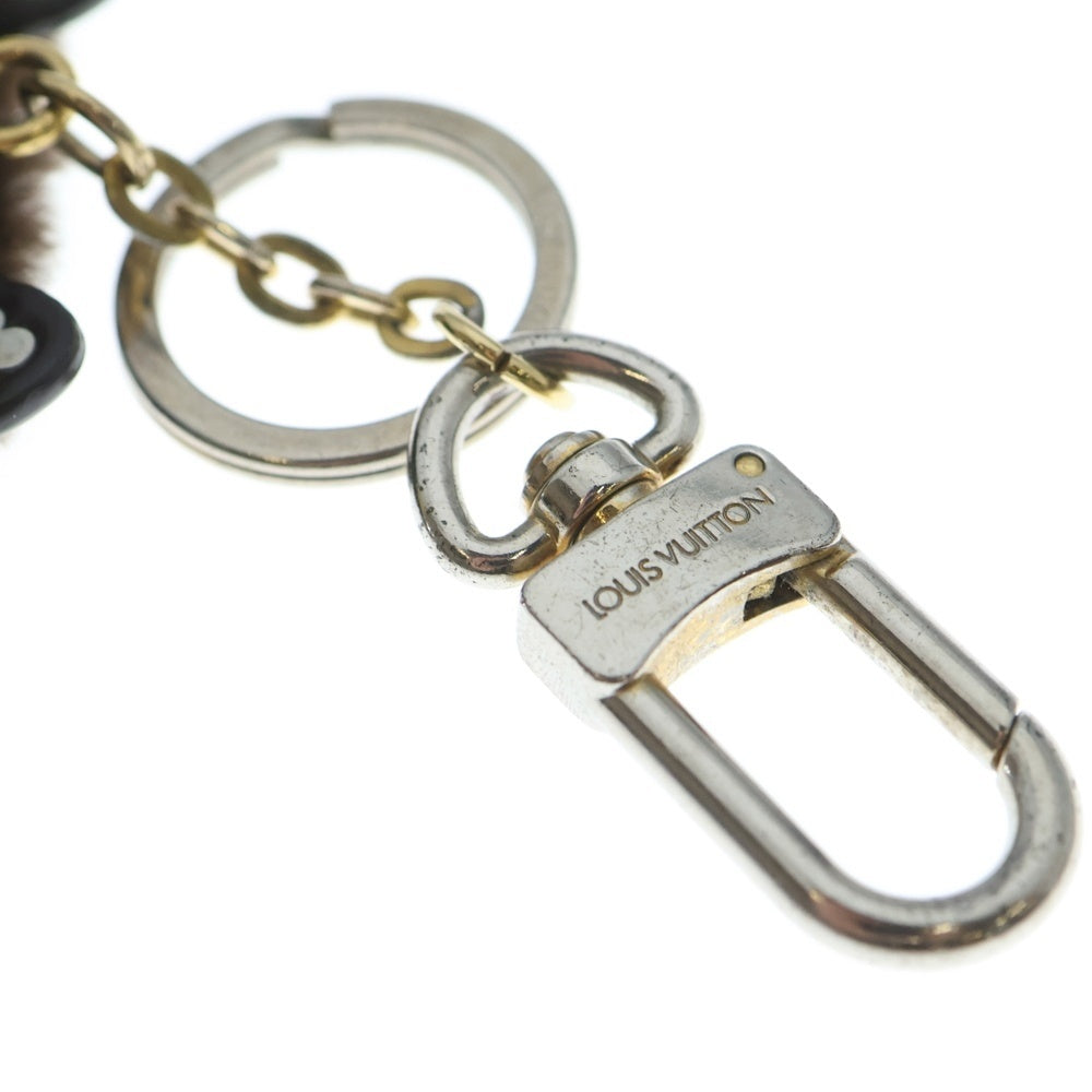 LOUIS VUITTON(ルイヴィトン) モノグラムキャンバス ビジューサック ワイルドファー キーホルダー チャーム ブラウン M68451