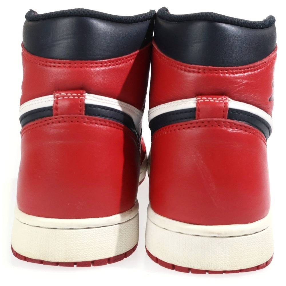 NIKE(ナイキ) 【観賞用 2015年製】 AIR JORDAN1 RETRO HIGH エアジョーダン1 シカゴ ハイカットスニーカー レッド/ホワイト US10/28cm 555088-101