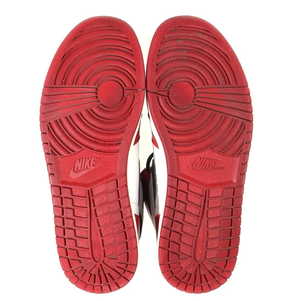 NIKE(ナイキ) 【観賞用 2015年製】 AIR JORDAN1 RETRO HIGH エアジョーダン1 シカゴ ハイカットスニーカー レッド/ホワイト US10/28cm 555088-101