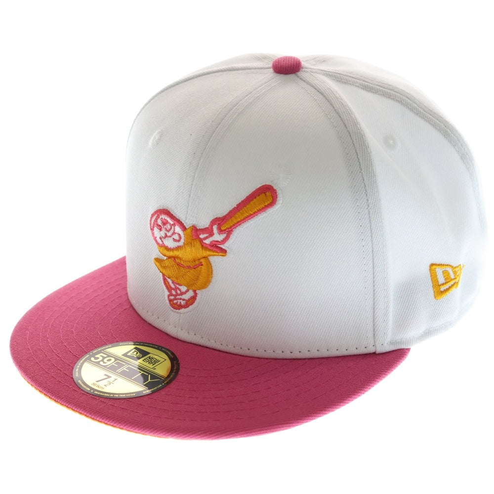 NEW ERA(ニューエラ) 59FIFTY SAN DIEGO PADRES CAP サンディエゴ パドレス 59フィフティー 6パネル ベースボールキャップ 帽子 ホワイト/ピンク