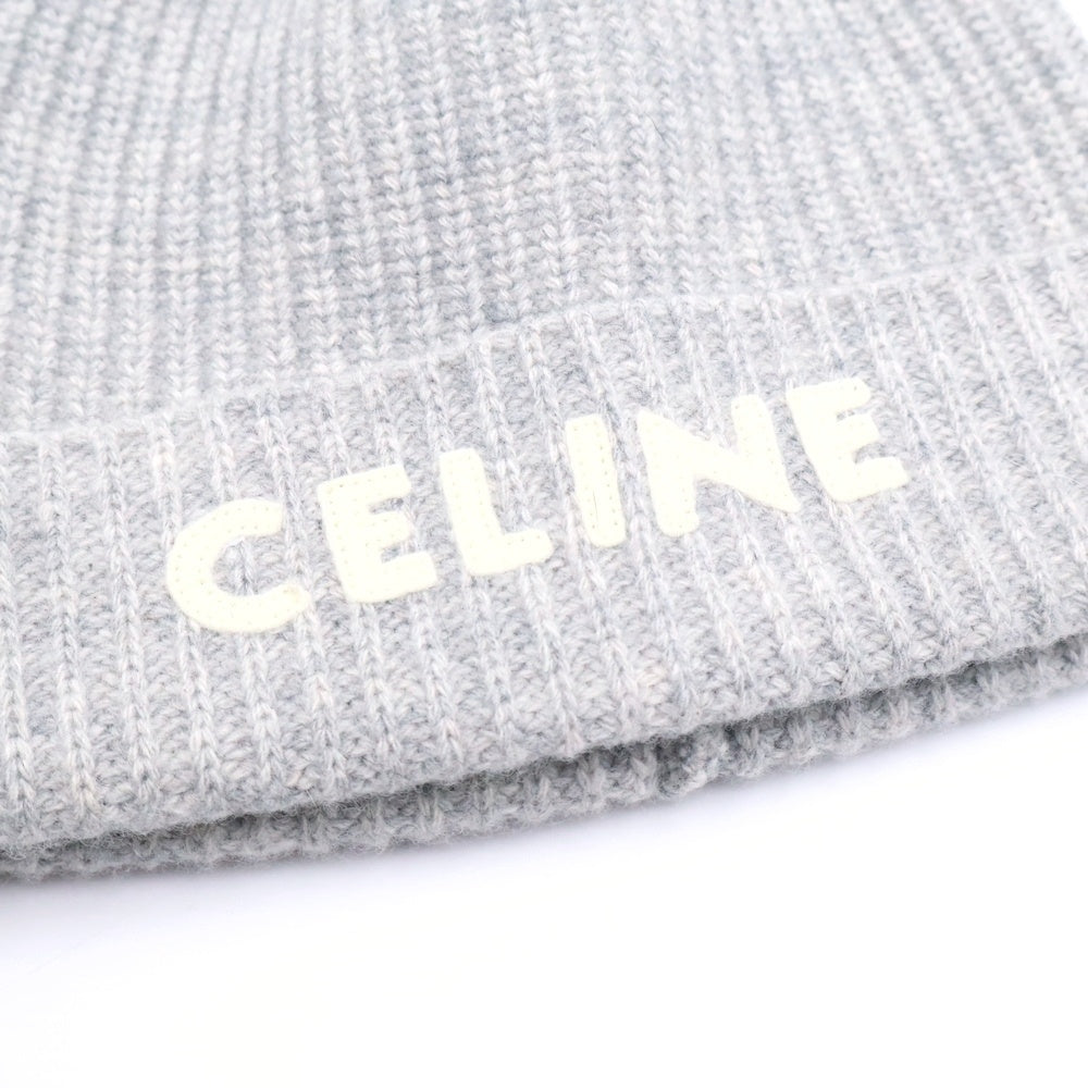 CELINE(セリーヌ) Wool Beanie ロゴ ワッチ ウールニットビーニー 帽子 クリーム 2A25R423P レディース