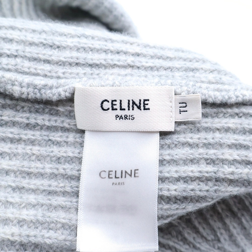 CELINE(セリーヌ) Wool Beanie ロゴ ワッチ ウールニットビーニー 帽子 クリーム 2A25R423P レディース