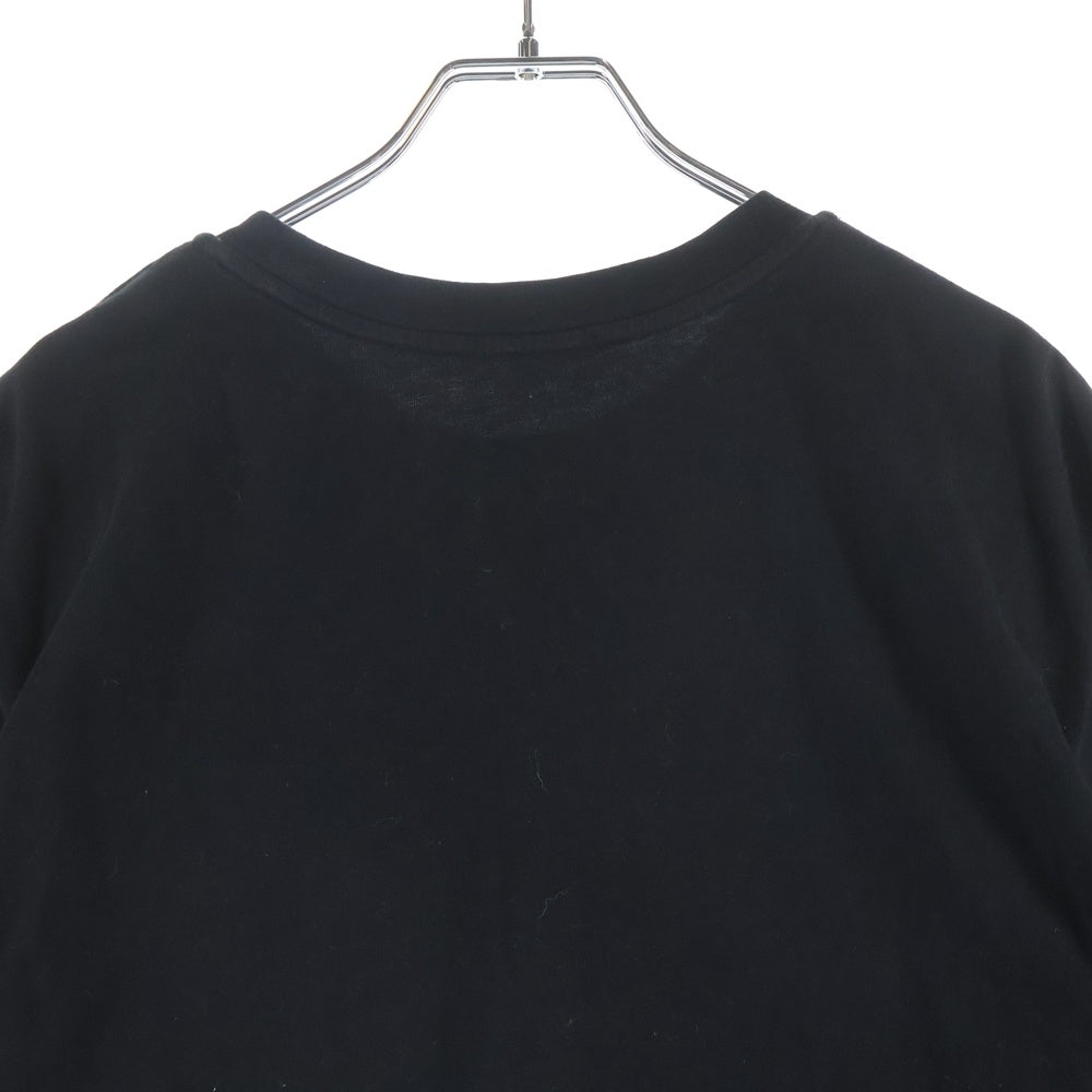 MONCLER(モンクレール) 23SS フロッキーロゴプリント ワッペン クルーネック 半袖Tシャツ カットソー ブラック I10918C00064 8390T