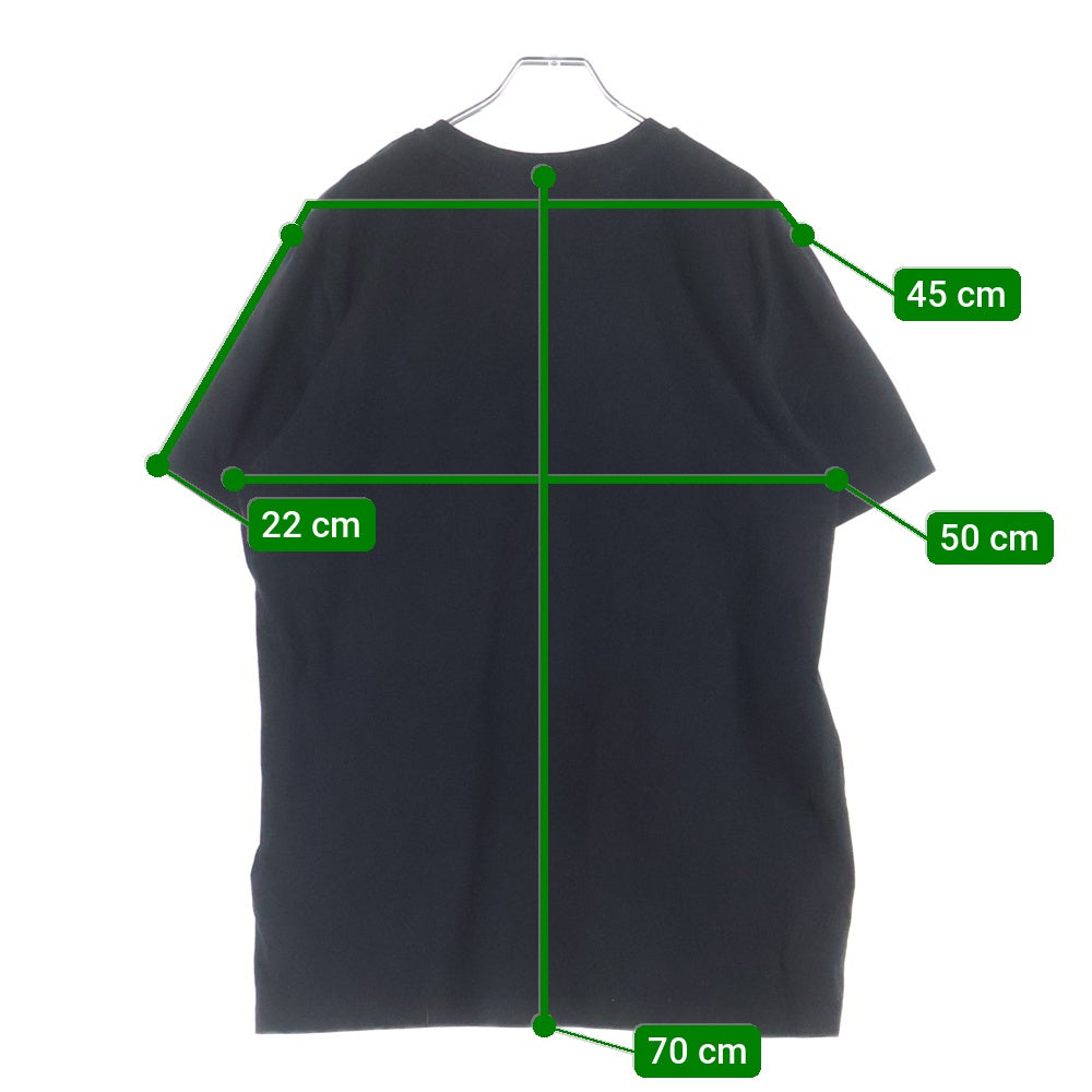 MONCLER(モンクレール) 23SS フロッキーロゴプリント ワッペン クルーネック 半袖Tシャツ カットソー ブラック I10918C00064 8390T