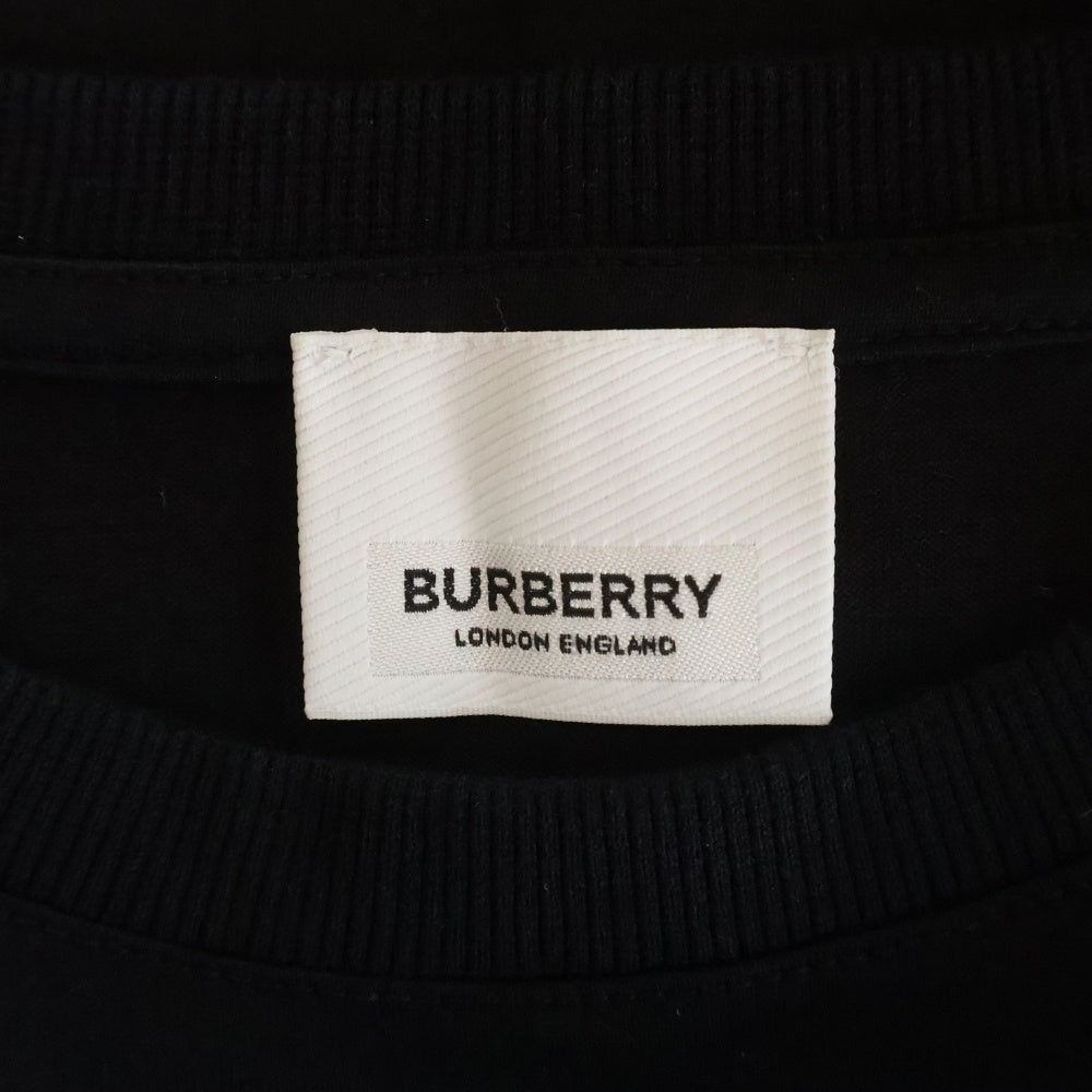 BURBERRY(バーバリー) フロントロゴプリント 半袖Tシャツ カットソー ブラック 8055307