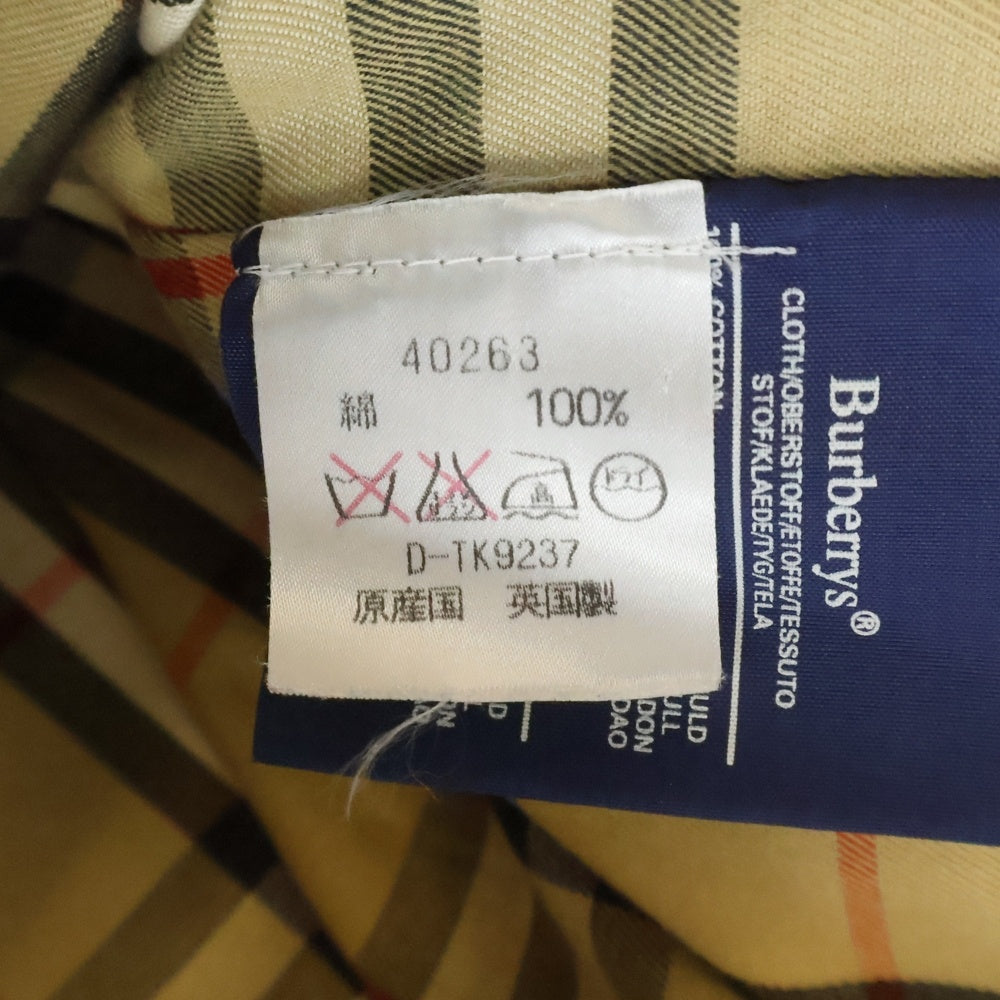 BURBERRY(バーバリー) 裏地ノバチェック総柄 ラグランスリーブ ステンカラーコート ベージュ 40263