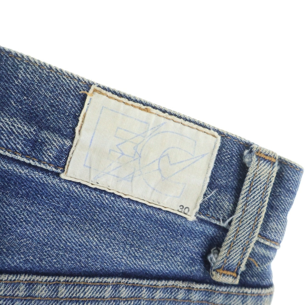 ELECTRIC COTTAGE(エレクトリックコテージ) 90s DENIM PANTS VINTAGE 初期 布パッチ 赤耳ポケット ジッパーフライ デニムパンツ ジーンズ インディゴ
