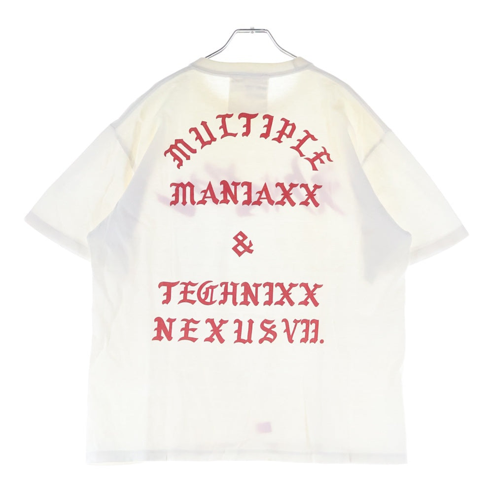 NEXUS7(ネクサスセブン) 2016 × 平田弘史 15th Anniversary S/S Tee カタカナ ロゴ プリント クルーネック半袖Tシャツ カットソー ホワイト