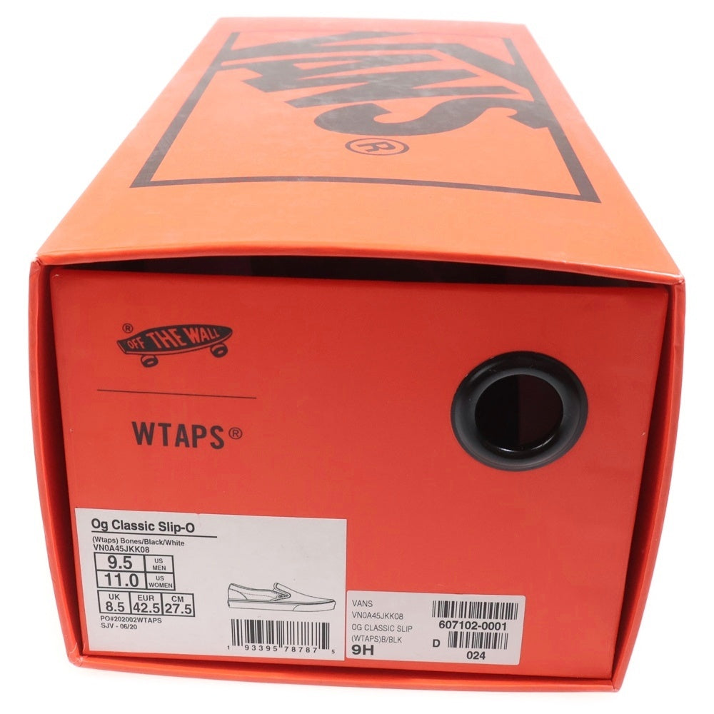 VANS(ヴァンズ) 20AW × WTAPS OG CLASSIC SLIP-ON LX ダブルタップス クラシック スリッポン クロスボーン ローカットスニーカー ブラック US9.5/27.5cm VN0A45JKK08