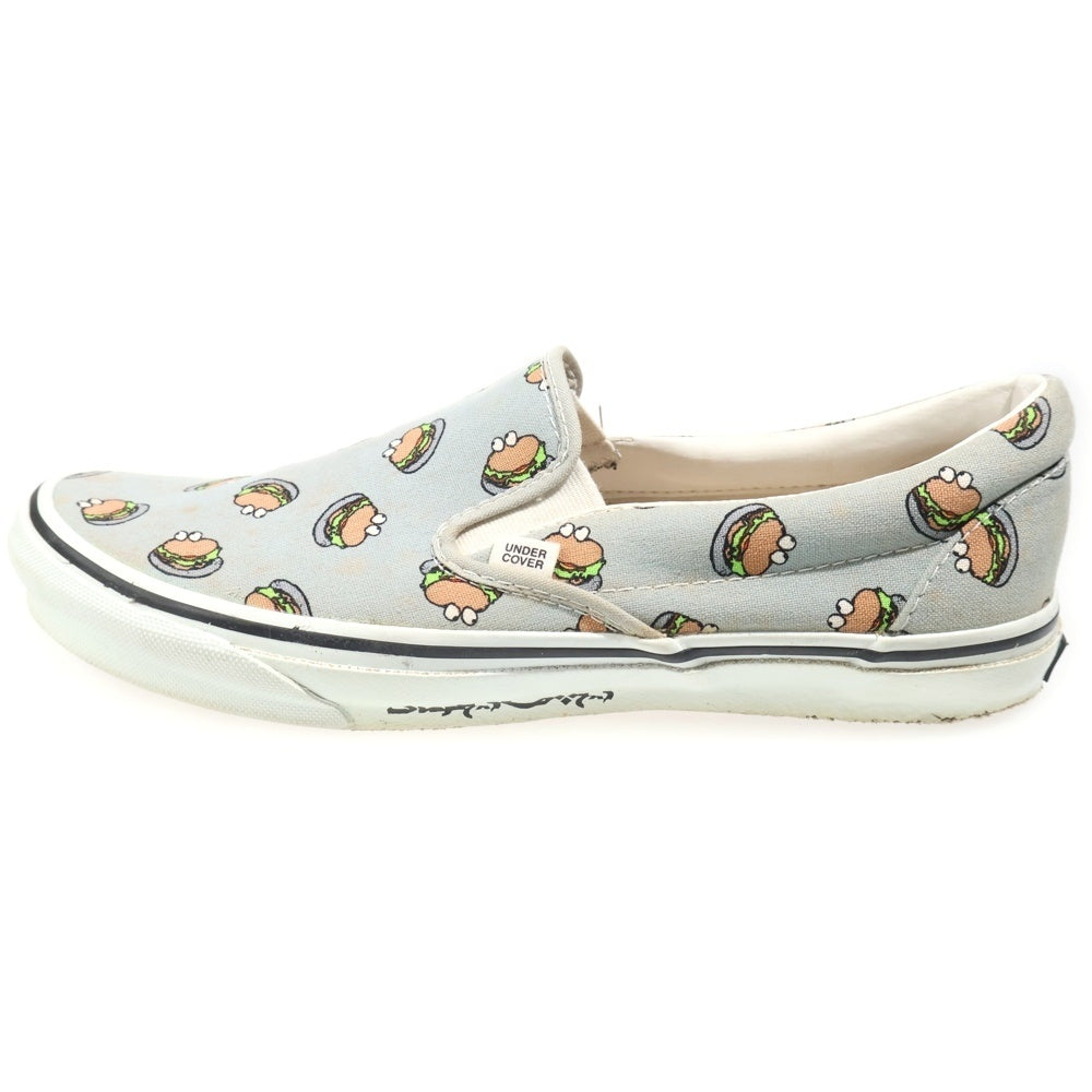 VANS(ヴァンズ) 02SS × UNDERCOVER Buger Slip-On アンダーカバー HAZE期 ハンバーガー柄 スリッポン ローカットスニーカー ブルー US11/29cm V98-J652