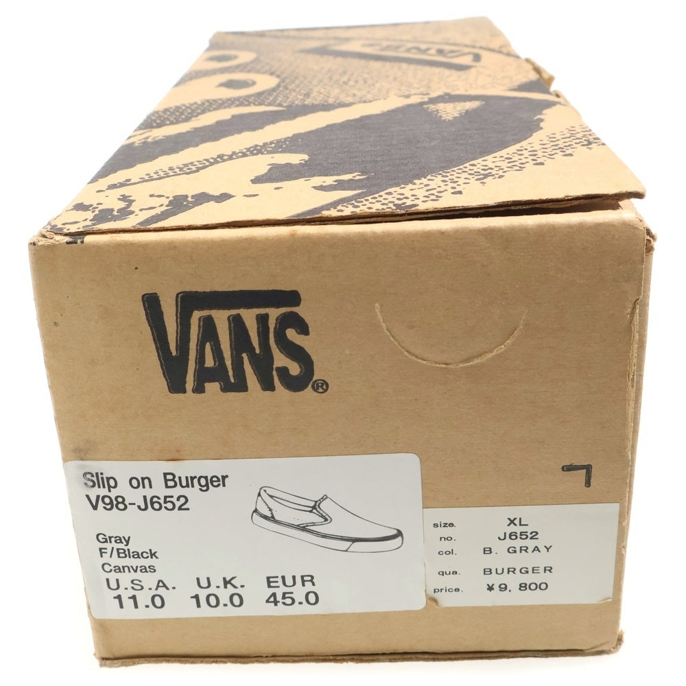 VANS(ヴァンズ) 02SS × UNDERCOVER Buger Slip-On アンダーカバー HAZE期 ハンバーガー柄 スリッポン ローカットスニーカー ブルー US11/29cm V98-J652