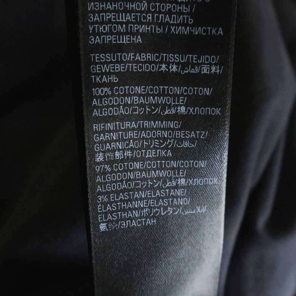 BALENCIAGA(バレンシアガ) 23SS Tape Type Medium Fit Tee テープタイプロゴプリントミディアムフィット ダメージ加工半袖Tシャツ ブラック 764235 TRVK1