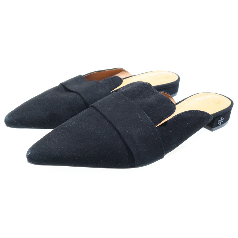 TORY BURCH(トリー バーチ) Pointed Toe Mules スエード ポインテッドトゥミュール パンプス ブラック レディース