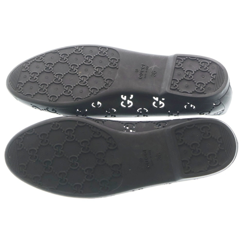 GUCCI(グッチ) GGスプリーム ラバー パンプス ブラック レディース