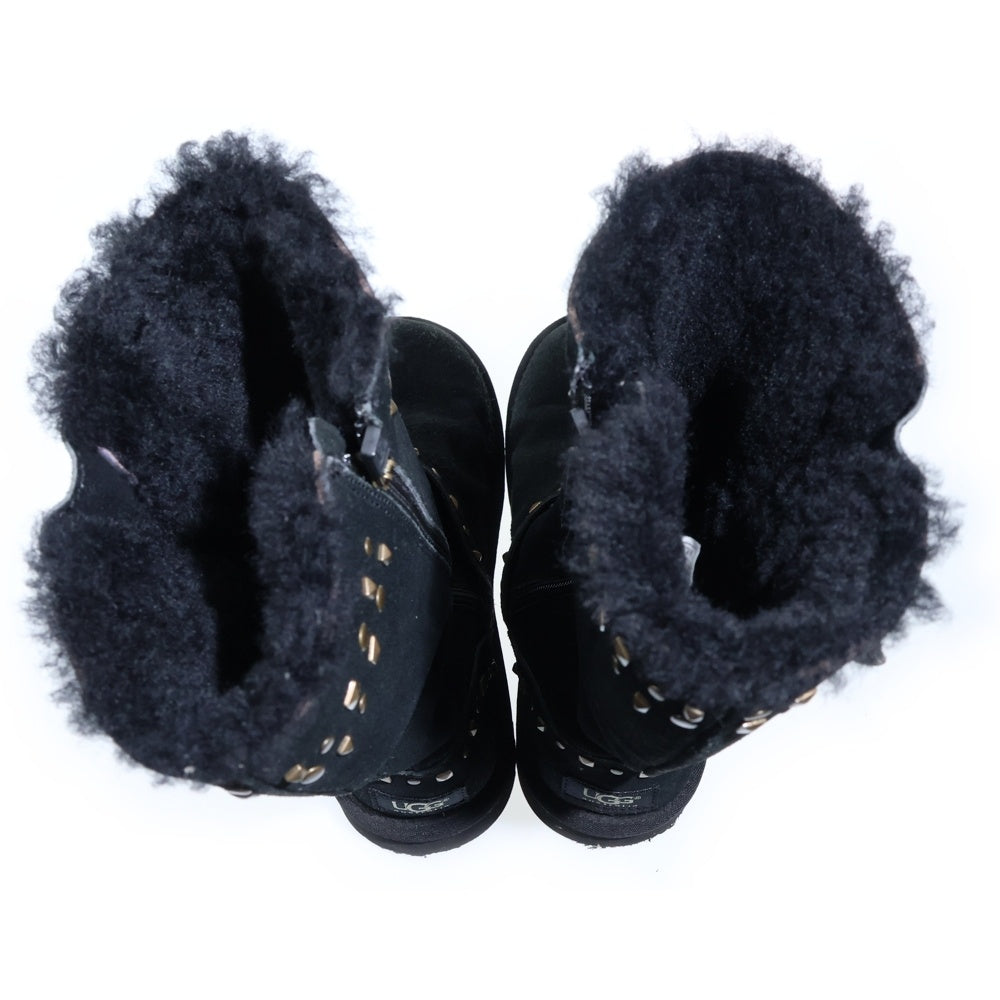 UGG(アグ) Australia Black Shearling Studded Moto Boots スタッズ ムートンブーツ ブラック レディース