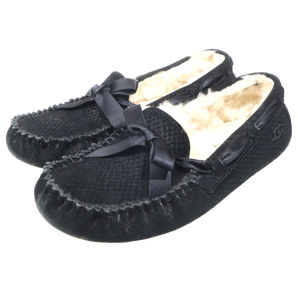 UGG(アグ) Dakota Exotic Scales ダコタ エキゾチック スケールズ ボア フラットシューズ ブラック 1007575 レディース