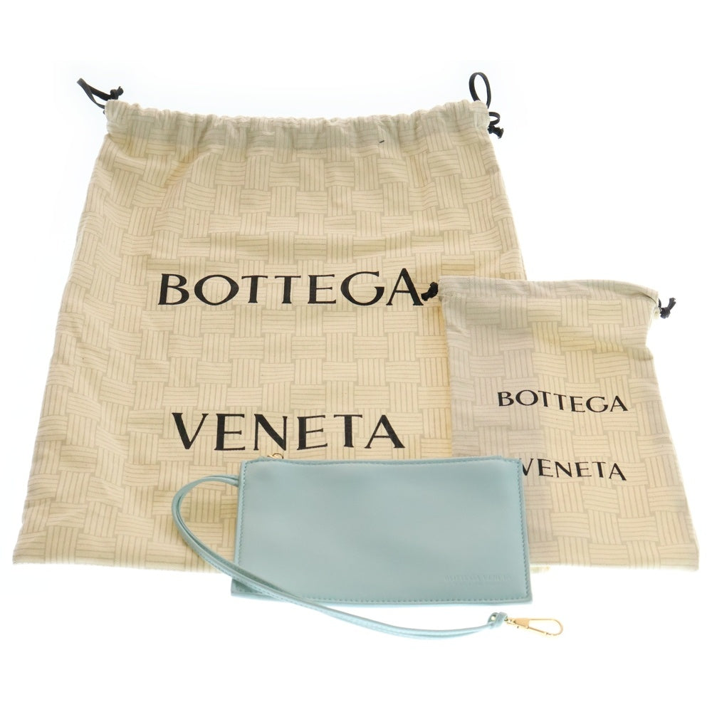 BOTTEGA VENETA(ボッテガヴェネタ) Cabat Intrecciato Bucket Small Barolo カバ イントレチャート スモール バローロ ラムスキンレザー バケット トートバッグ ポーチ付き ライトブルー 753172