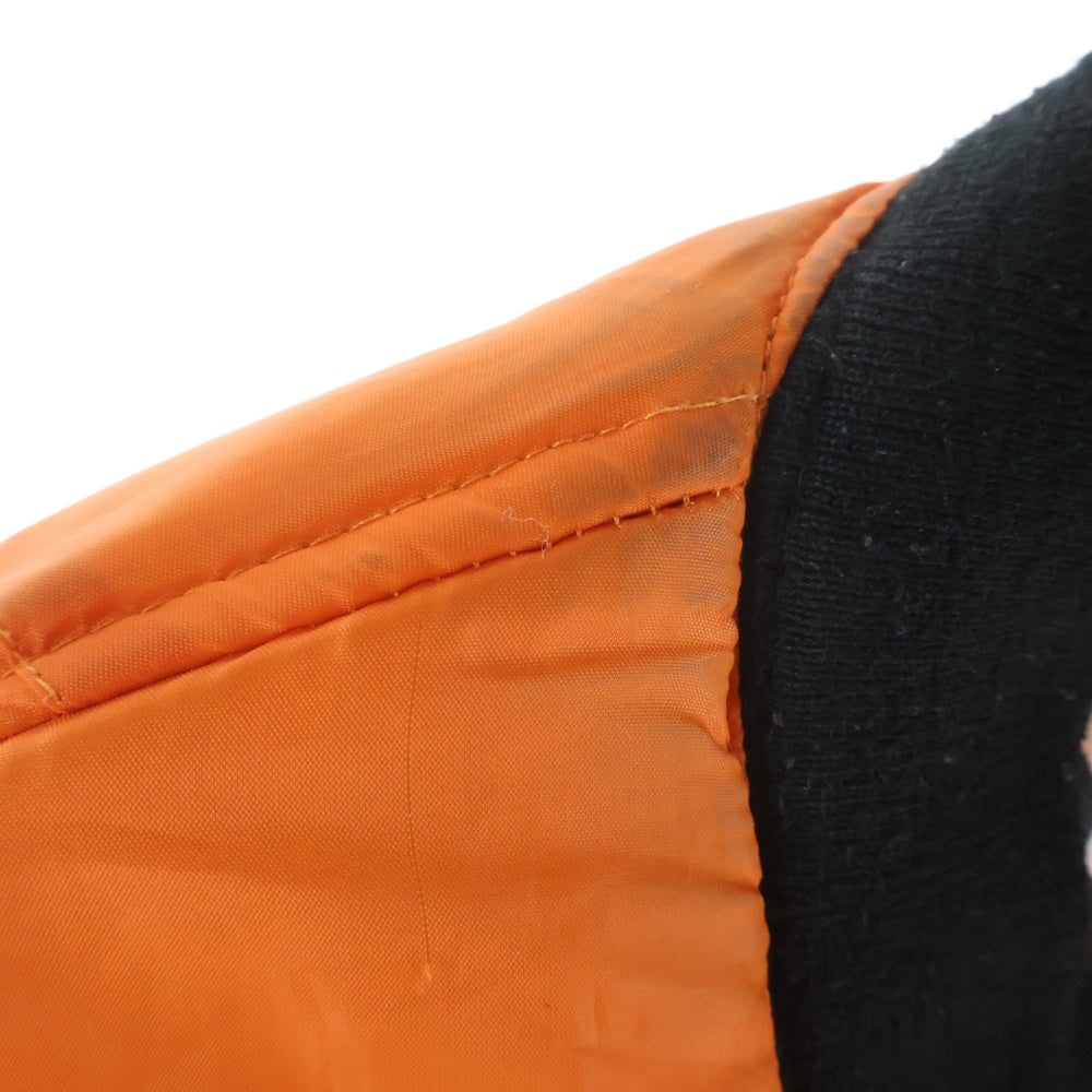 1017 ALYX 9SM(アリクス) x Fostex HALCYON BLVD MA-1 ロゴプリント リバーシブル ジップアップ ボンバージャケット オレンジ/グレー