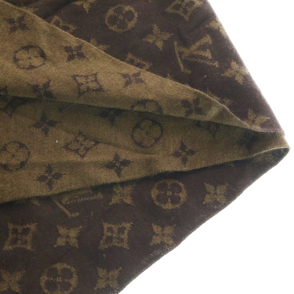 LOUIS VUITTON(ルイヴィトン) モノグラム カシミヤ マフラー ストール ブラウン レディース