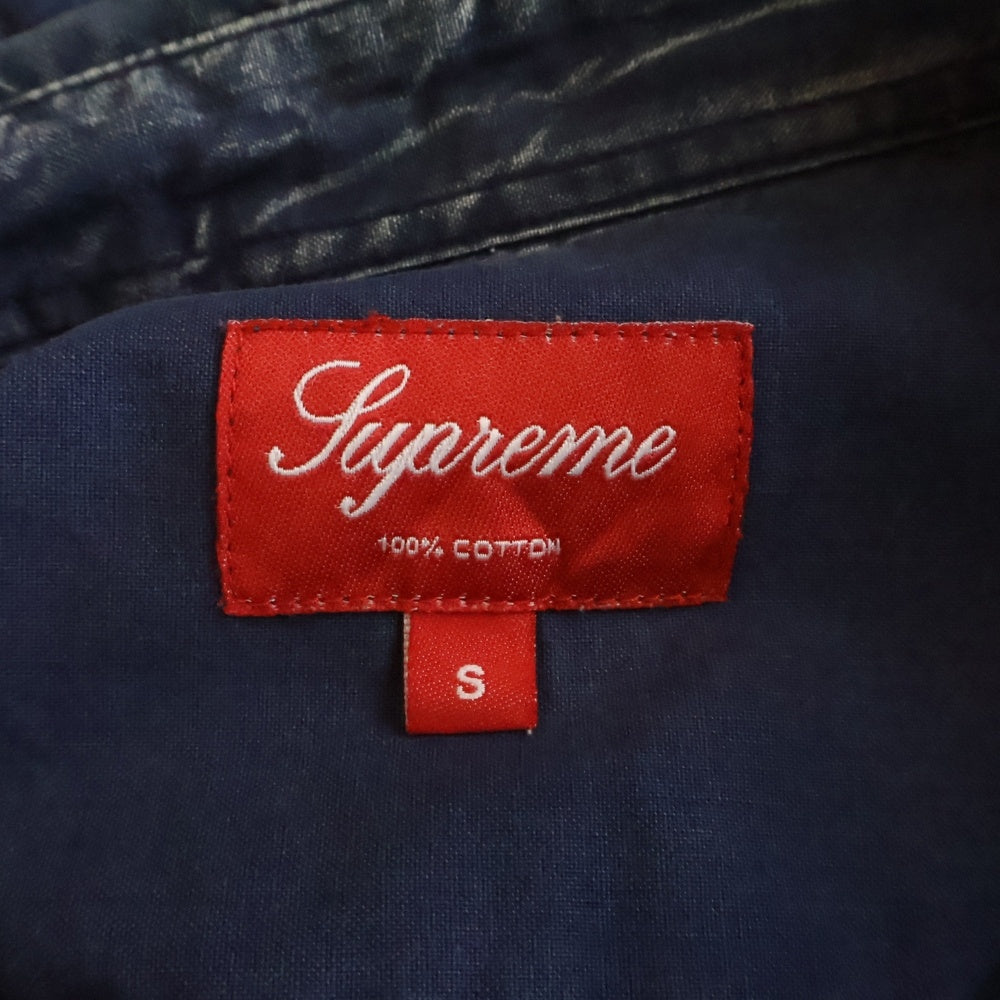 SUPREME(シュプリーム) 13SS Acid Shirt アシッド シワ加工 ボタンダウン 半袖シャツ インディゴ