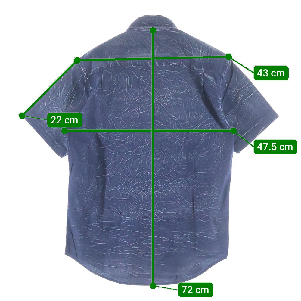 SUPREME(シュプリーム) 13SS Acid Shirt アシッド シワ加工 ボタンダウン 半袖シャツ インディゴ
