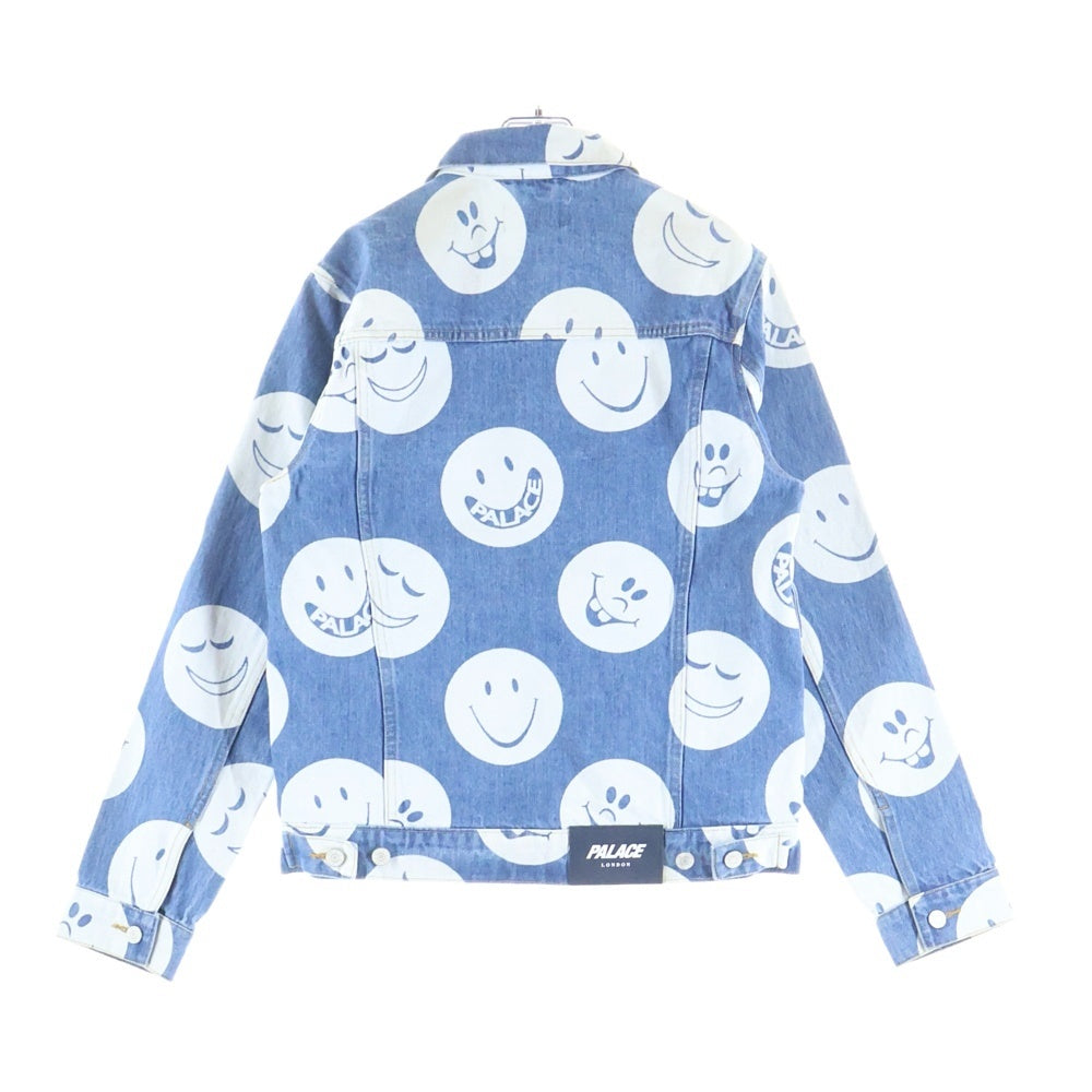Palace Skateboards(パレススケートボーズ) 18AW MOVEMENT JACKET ムーブメント スマイル 総柄 デニムジャケット インディゴ