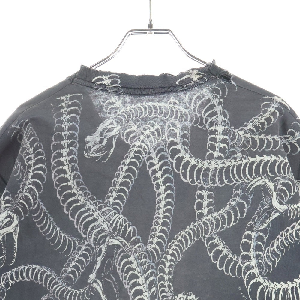 VINTAGE(ヴィンテージ) 90s Liquid Blue Medusa Skull Tee リキッドブルー メデューサスカル 両面プリント クルーネック 半袖Tシャツ カットソー マルチ