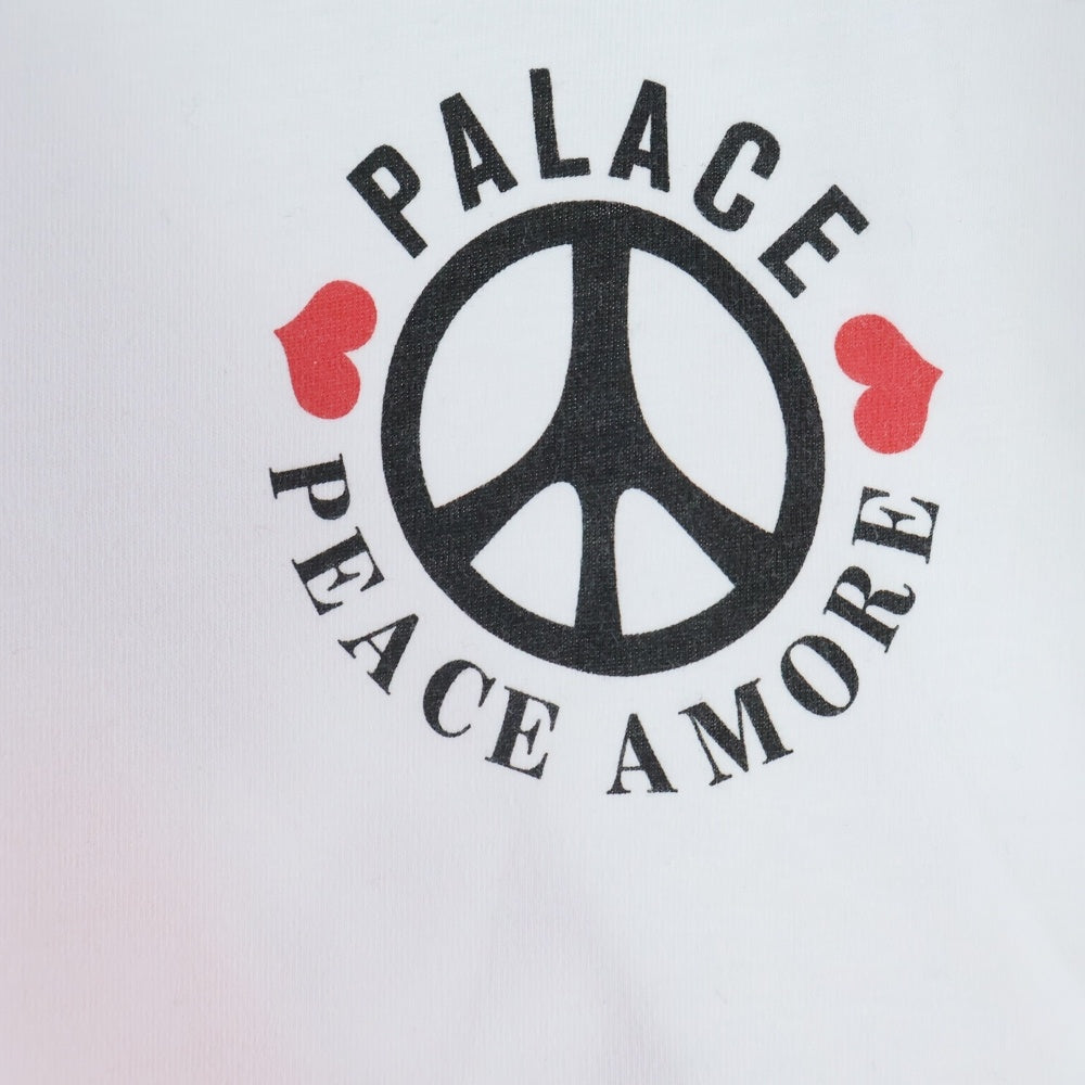 Palace Skateboards(パレススケートボーズ) 15SS PEACE AMORE S/S TEE 海外限定 ピース アモーレ クルーネック 半袖Tシャツ カットソー ホワイト