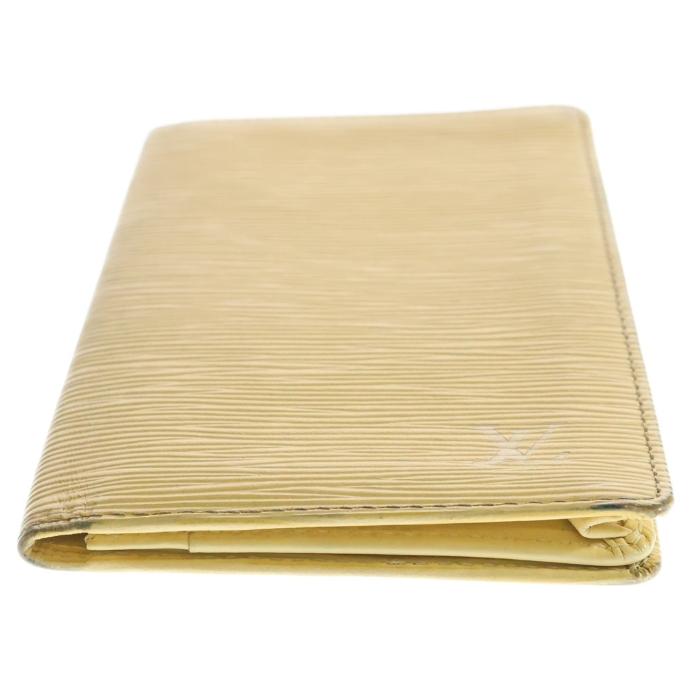 LOUIS VUITTON(ルイヴィトン) エピ ポルトカルト クレディ レザー ロングウォレット 2つ折り長財布 クリーム M63210
